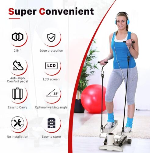 Portable Stair Stepper for Exercise - Mini Stepper Fitness Equipment with LCD Mo - Picture 2 of 5