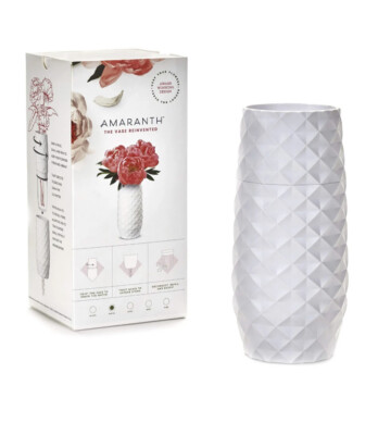 Amaranth 10-Inch Vase Easy Water Draining and Stem Access Floral Bouquets Care