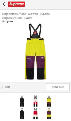 supreme tnf expedition pants