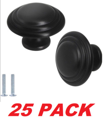 Probrico Cabinet Knobs / Handles Black, Drawer / Closet Pull Knob (25 Pack)