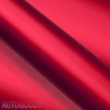 12" x 60" Satin Matte Chrome Metallic Red Vinyl Film Wrap Sticker Bubble Free