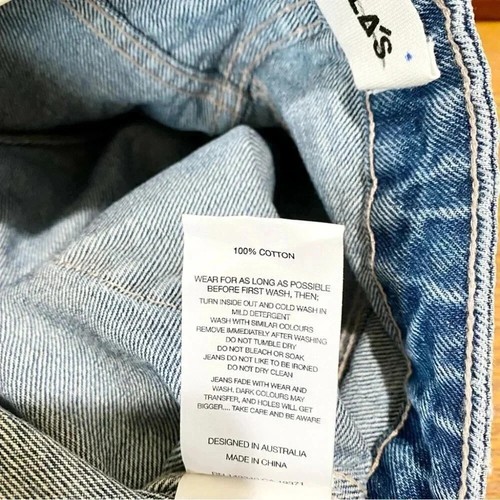 NWT Free People x Rollas Elle Super High Rise Relaxed Jeans Blue Sz 26 - Picture 9 of 14