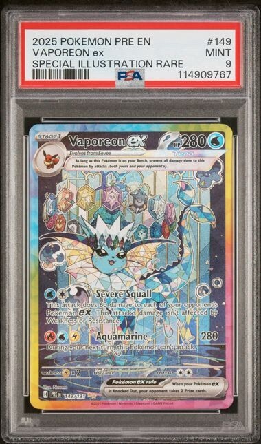 Vaporeon ex 149/131 Sv: Prismatic Evolutions Holo for sale
