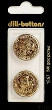 Dill Buttons ~ (1867) - 7/8" - 2 ct