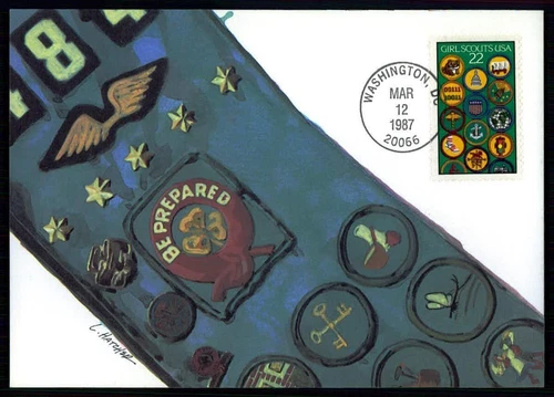 USA MK 1987 GIRL SCOUTS CARTE MAXIMUM CARD MAXIMUMKARTE MC CM m5796