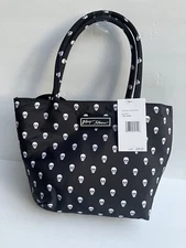 Betsey Johnson SKULL Skeleton Insulated Lunch Tote Bag Purse Halloween Gothic