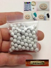 M00900 MOREZMORE Eyes Porcelain Balls 6mm White Balls Eyeballs Doll Puppet