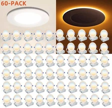 60 Pack 12Watt - 6 Inch 5CCT Ultra-Thin LED Recessed Ceiling Light Junction Box