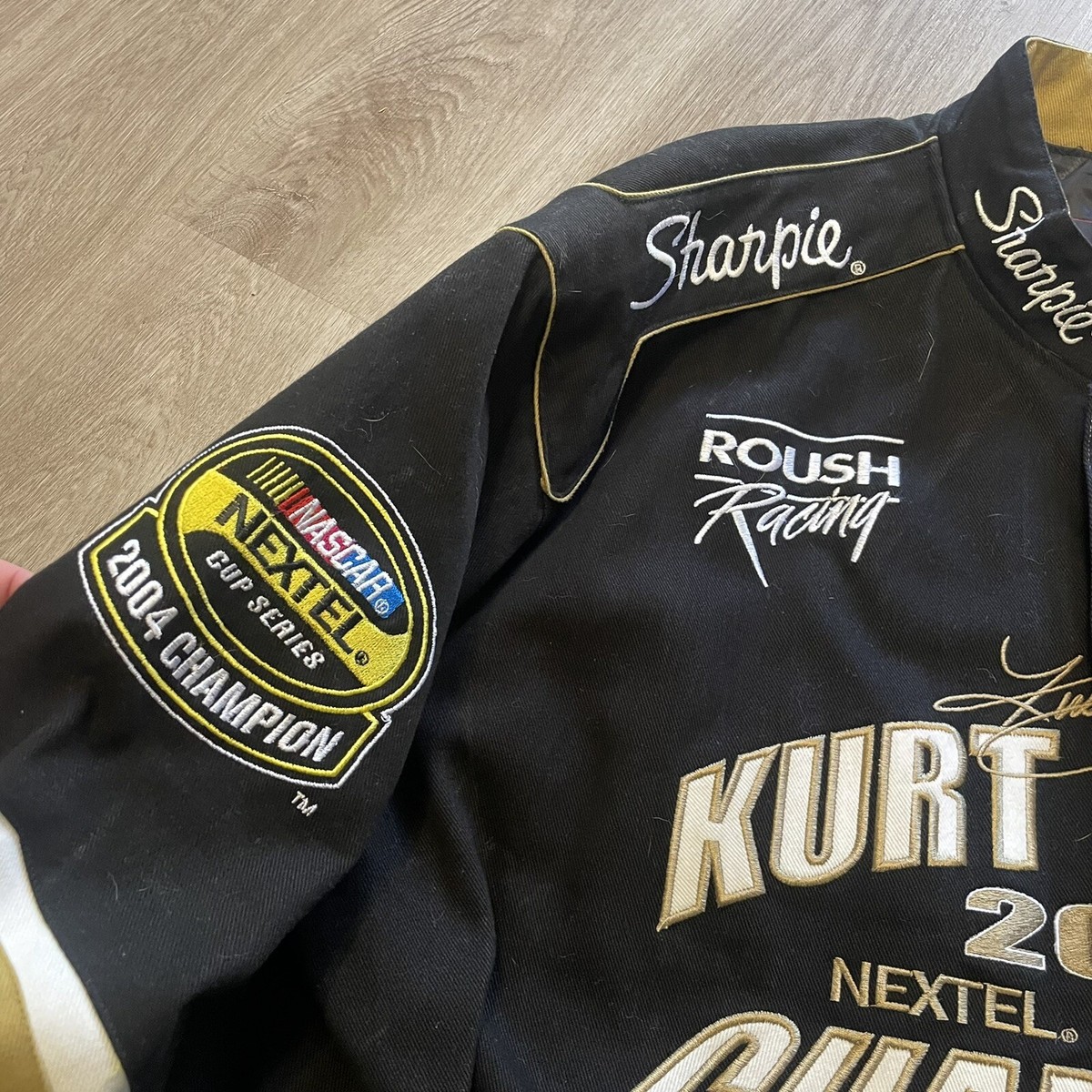 NEXTEL NASCARジャケット 2004年シーズン NASCAR Kurt Busch Nextel Series Champion 2004 Jacket Sharpie