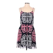 Banana Republic Milly Collection Sleeveless Dress Size 2 Navy Pink Tie Waist