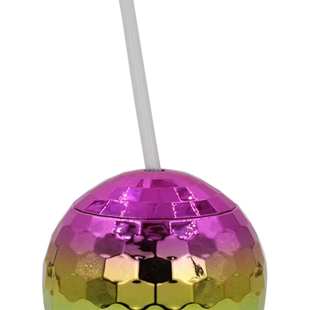 Disco Ball Cups with Straw Unique Decor Round Ball Cup for Bar Birthday
