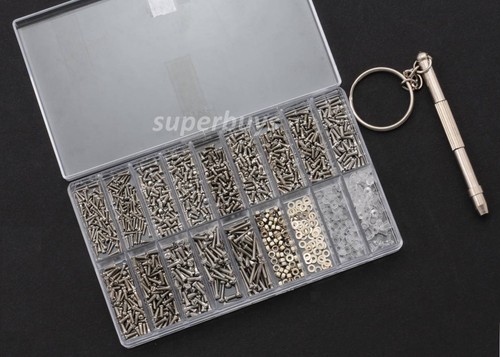1000pc Mini Micro Eyeglass Glasses Watch Mobile Screwdriver Screw Nut Repair Kit - 第 2/2 張圖片