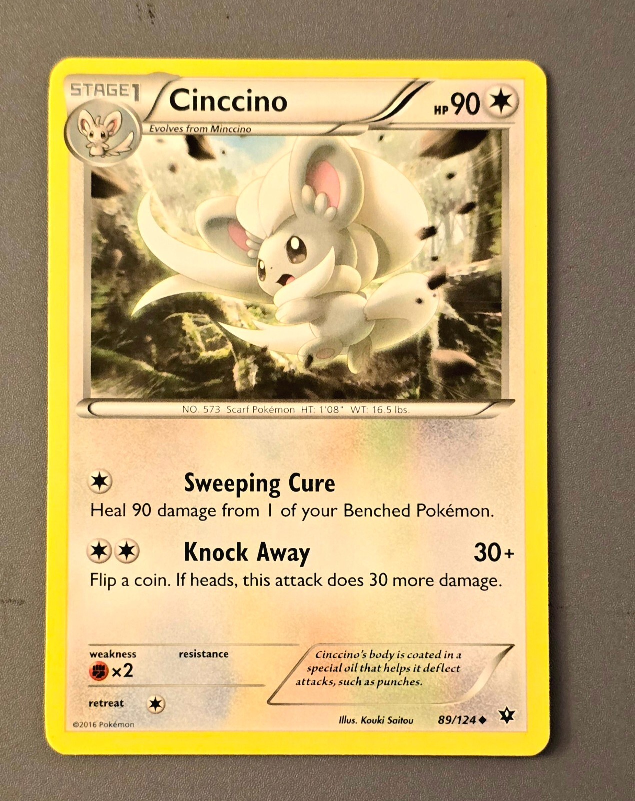 Pokemon TCG Cinccino XY Fates Collide 89/124 Regular Uncommon Card NM