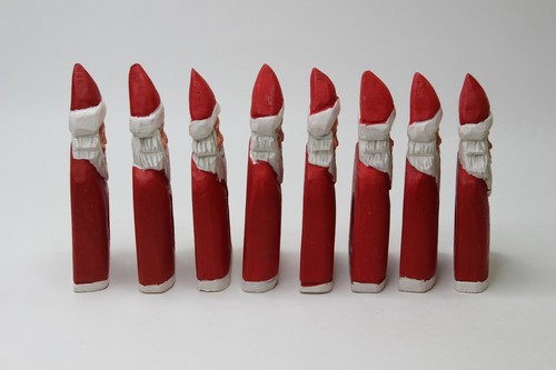 Handbemalte Holz Weihnachtsmann Serviettenringe Weihnachten Urlaub Tischdeko 8 Stück - Bild 5 von 12