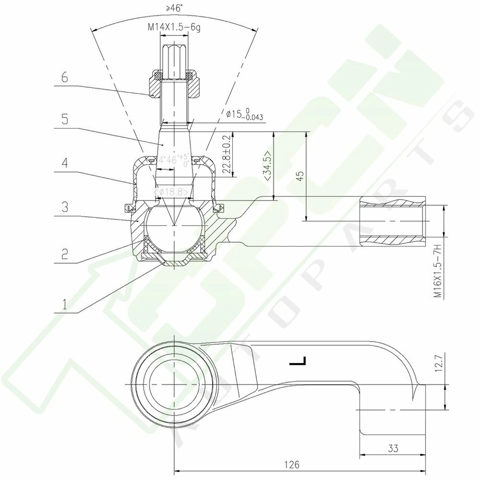 8 Pieces Control Arms Ball Joints Tie Rods Kit Fits 2002-2004 2005 Jeep Liberty - Image 2 of 4