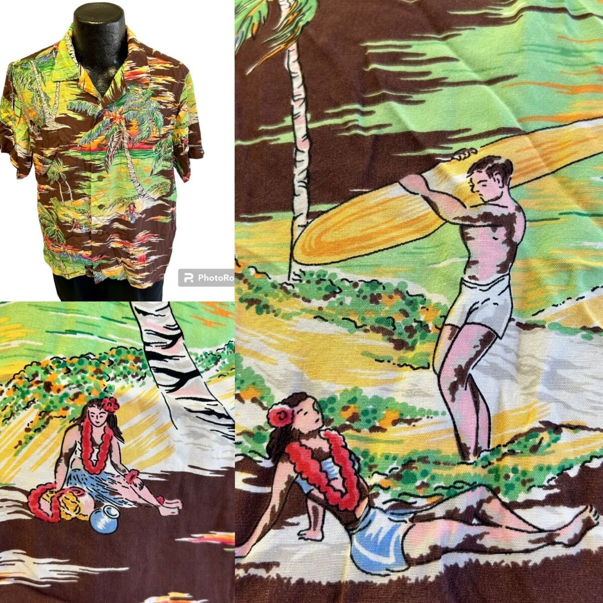Vtg 80's Polo Ralph Lauren Hawaiian LOOP Collar SURFER HULA Vtg 80's Polo Ralph Lauren Hawaiian LOOP Collar SURFER HULA