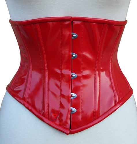 Corsetto sotto il busto in acciaio resistente corsetto vita allenamento clessidra corsetto PVC 1819 - Foto 3 di 6