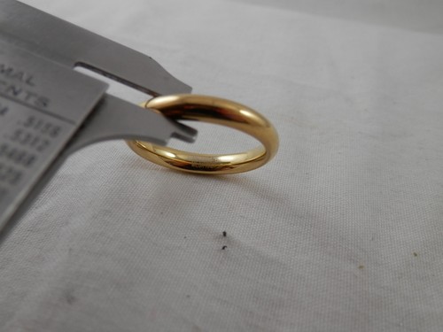 Milor Stainless Steel Gold Eternity Band wedding band ring size 10.75 - Picture 4 of 9