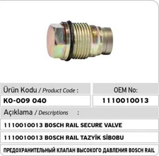 1110010013 Bosch Rail Secure Valve