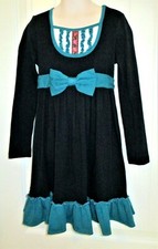 Matilda Jane Sense of Wonder LS Ruffled Dress w/Bow  Pink Glitter Buttons, 6