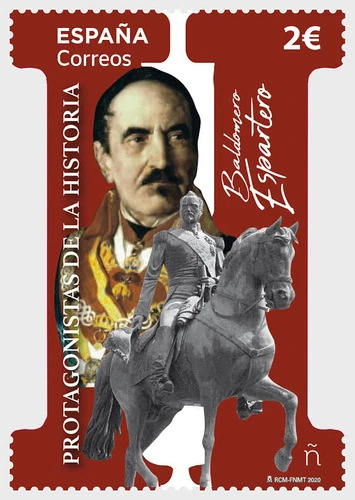 España 2020 Baldomero Espartero Figuras Historia Escultura Soldado Caballo Guerra 1v 