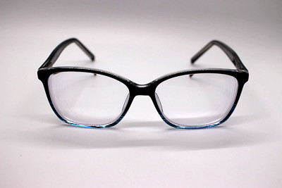 MODERN FOLLOW EYEGLASSES BLACK/BLUE/CRYSTAL 54-15-140*