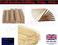 25 - 50 Bamboo Wood Stick Strips Building Model Hobby Craft Railway Warhammer 00