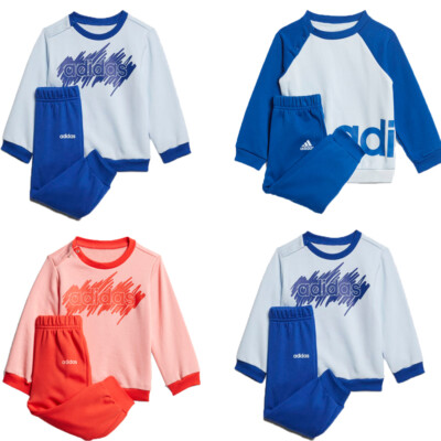 Adidas Kids Baby Infant Tracksuit Linear Boy Girl Child Fleece