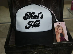 Paris Hilton That's Hot Embroidered FLAME logo Y2K Trucker Hat Cap Mens Womens