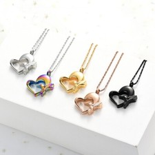 Hummingbird Heart Urn Pendant Cremation Jewelry for Ashes Ashes Necklace Jewelry