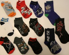 12 Pairs New NWOT Kids Shoe Size 10-4 Disney Star Wars Socks