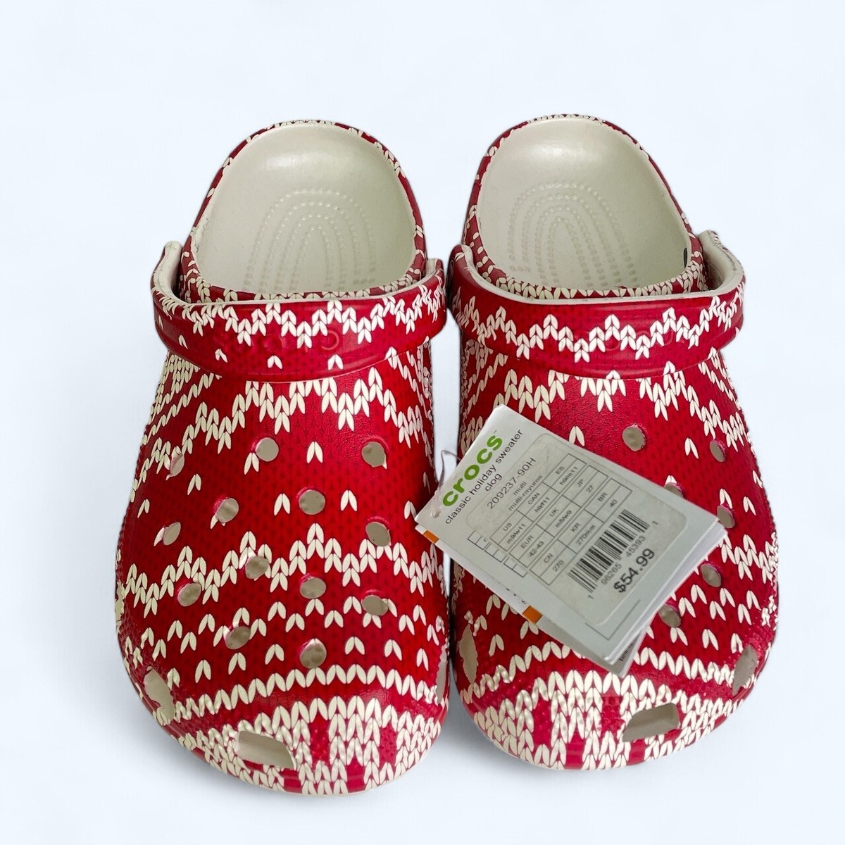 Crocs Unisex Classic Christmas Holiday Sweater Clog Various 