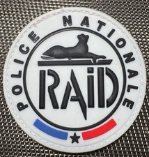 ECUSSON PATCH POLICE NATIONALE RAID  (ÉCU 82) EN LATEX