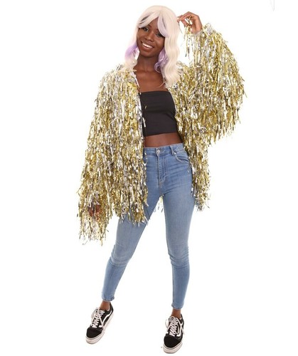 Silver Tinsel Jacket Costume | eBay