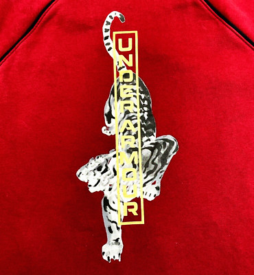 Men's Under Armour Loose Fit XL Hoodie Sweatshirt Maroon & Black w Tiger Logo