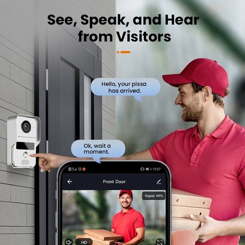 Ring Video Doorbell - 1080p 2Mega Pixel HD Video, 2.4G Wifi/Wired Network - Bild 9 von 13