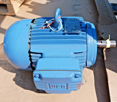 New Weg 5 HP Ac Electric Motor 182/4T Frame 208-230/460 Vac 1750 Rpm Tefc 1-1/8''