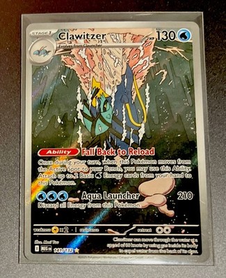 2025 Pokemon TCG Clawitzer 141/132 2025 Mega Evolution Illustration Rare