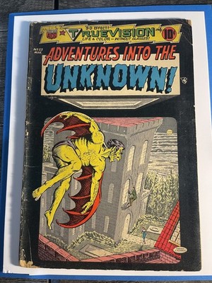 Adventures into the Unknown #53 3-D Effect Pre-Code Horror Golden Age 1954