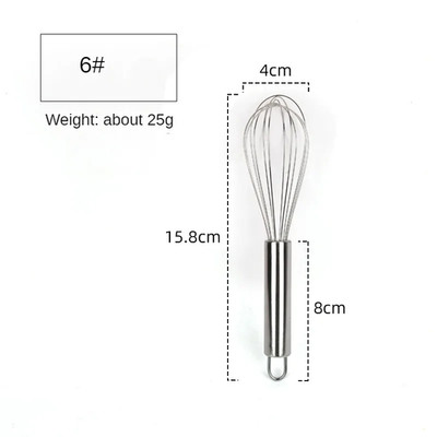 6/8/10/12 Zoll Edelstahl Schneebesen Ballon Draht Handmixer zum Backen Kochen