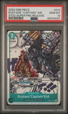 EUSTASS CAPTAIN KID ST02-013 SUPER PRE-RELEASE, PSA 10 GEM, 2022 