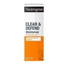 Neutrogena Clear and Defend Moisturiser 50 ml Oil-Free Daily Face Cream for Spot