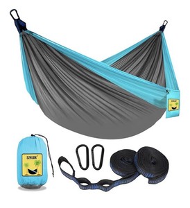 SZHLUX Camping Hammock Double & Single Portable Hammocks with 2 Tree Straps