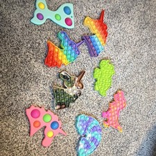Pop It Fidget Sensory Toys Assorted Shapes Tactile Set 3-11 Years Sensory Toy
