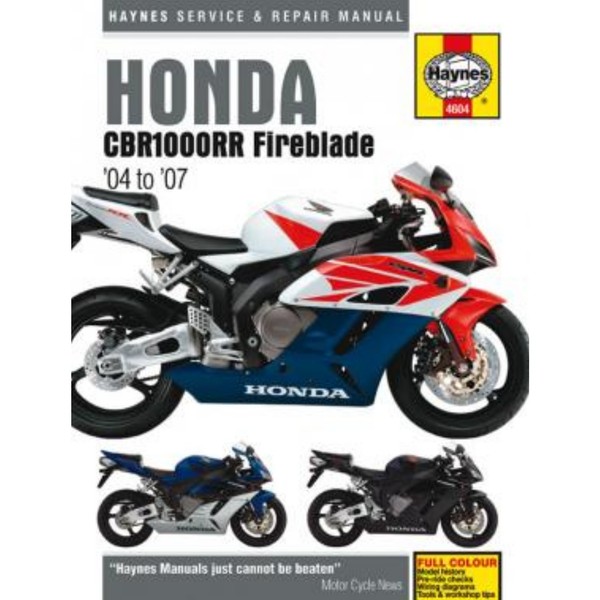 Honda Motorrad CBR1000RR (2004-2007) Reparaturanleitung Haynes-image