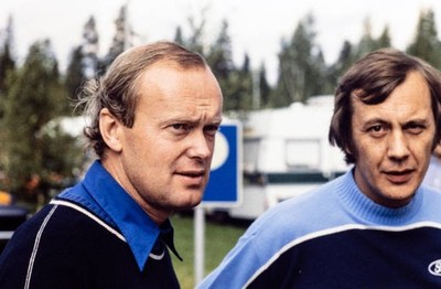 Bjorn Waldegard and Claes Bilstrom 1000 Lakes Rally on August 24 1979 Old Photo