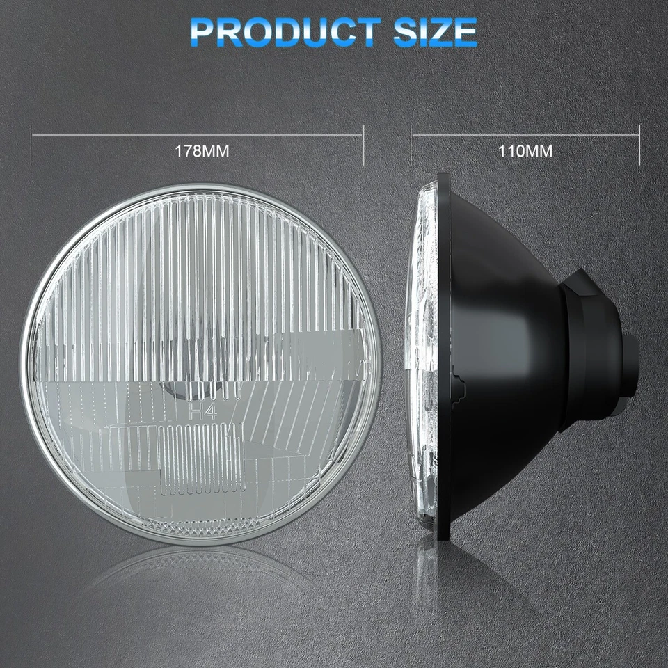 Faros LED de 7 pulgadas 2 piezas punto haz alto-bajo aptos para GMC C5000 C6000 C7000 1979-1990 Foto 2 de 4