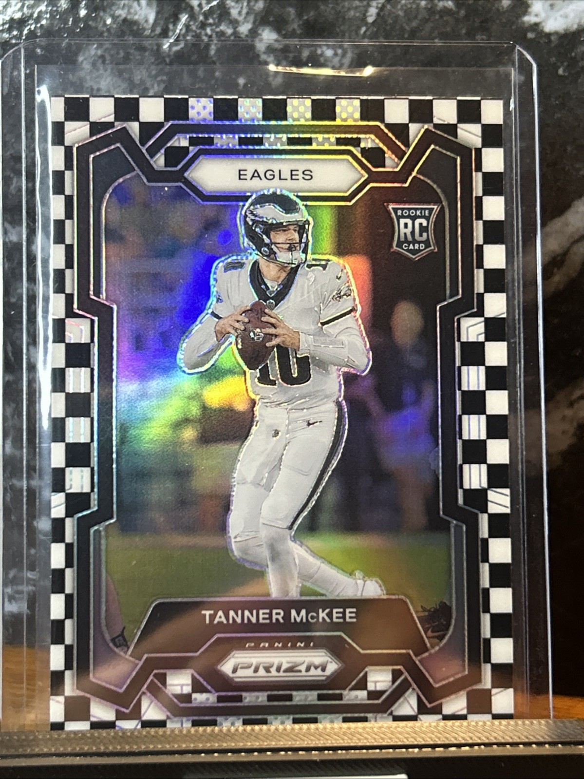 2023 Panini Prizm #383 Tanner McKee Black and White Checker Case Hit