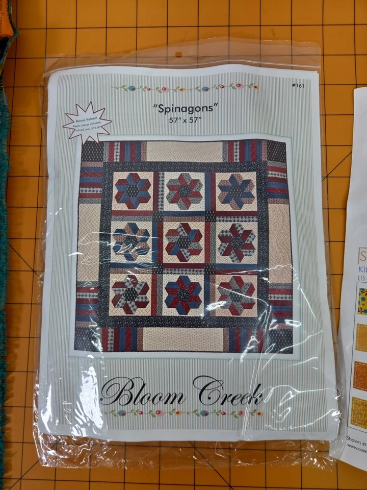 Bloom Creek Spinagon full Kit With Fabric Cuts. 57" X 57" Quilt Kit - Image 2 of 4