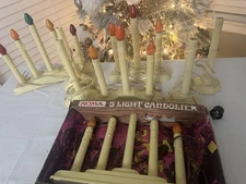 VTG Christmas Window Candoliers Lights NOMA Tested Works w/Bulbs Lot of 8